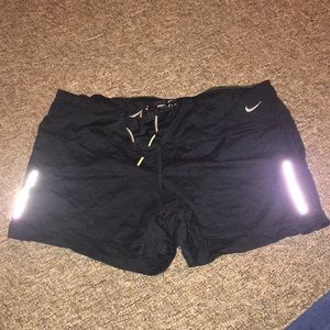 Black Nike reflective running shorts